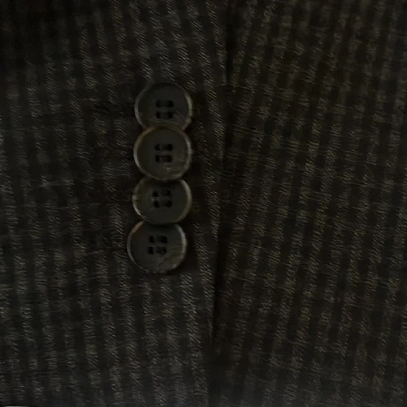 Brown blazer with burgundy silk lining